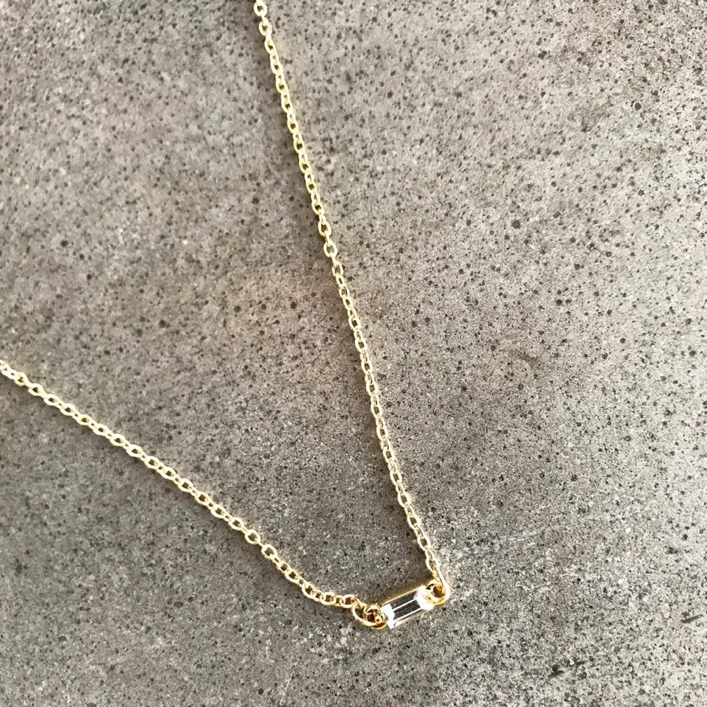 Crystal Baguette Necklace
